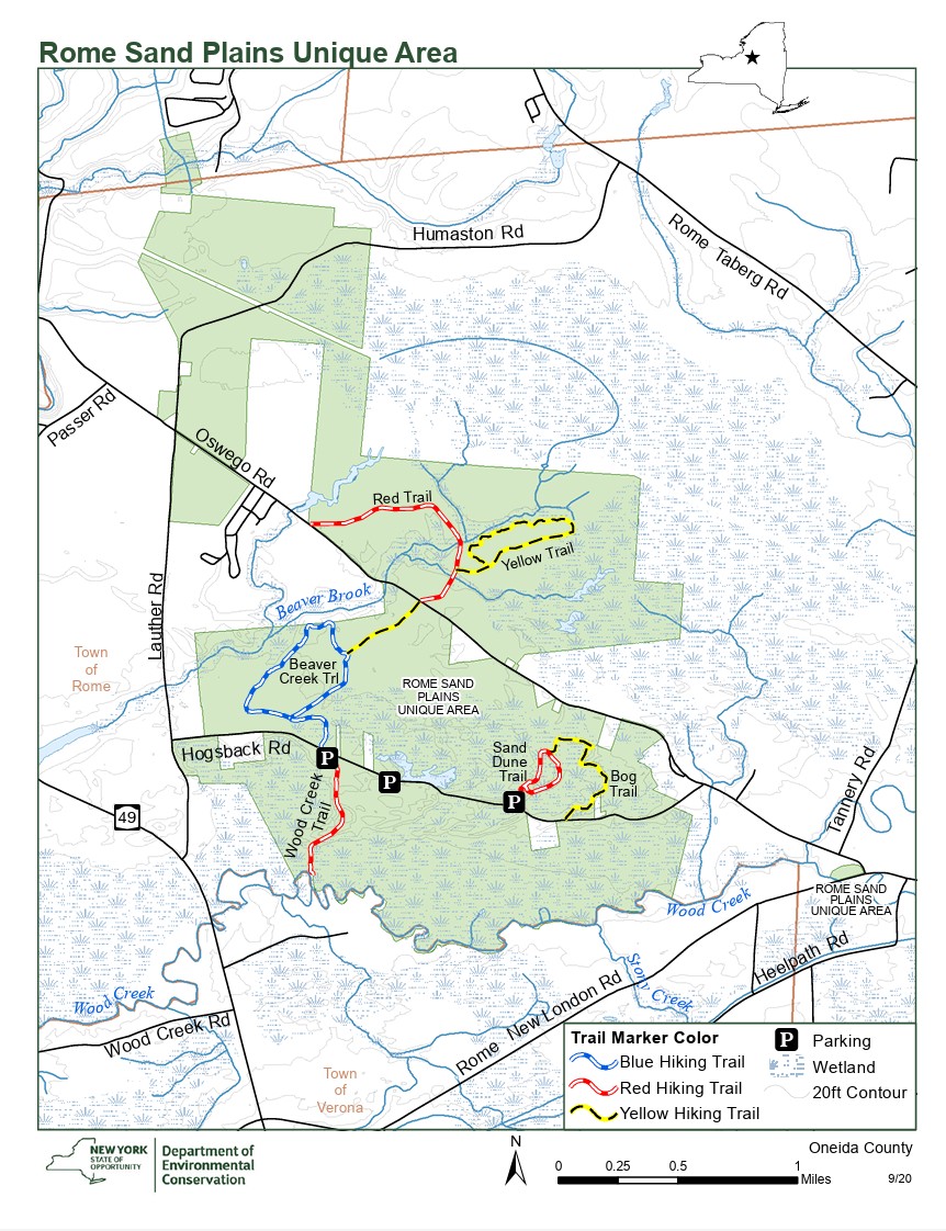 Rome Sand Plains Trail Map